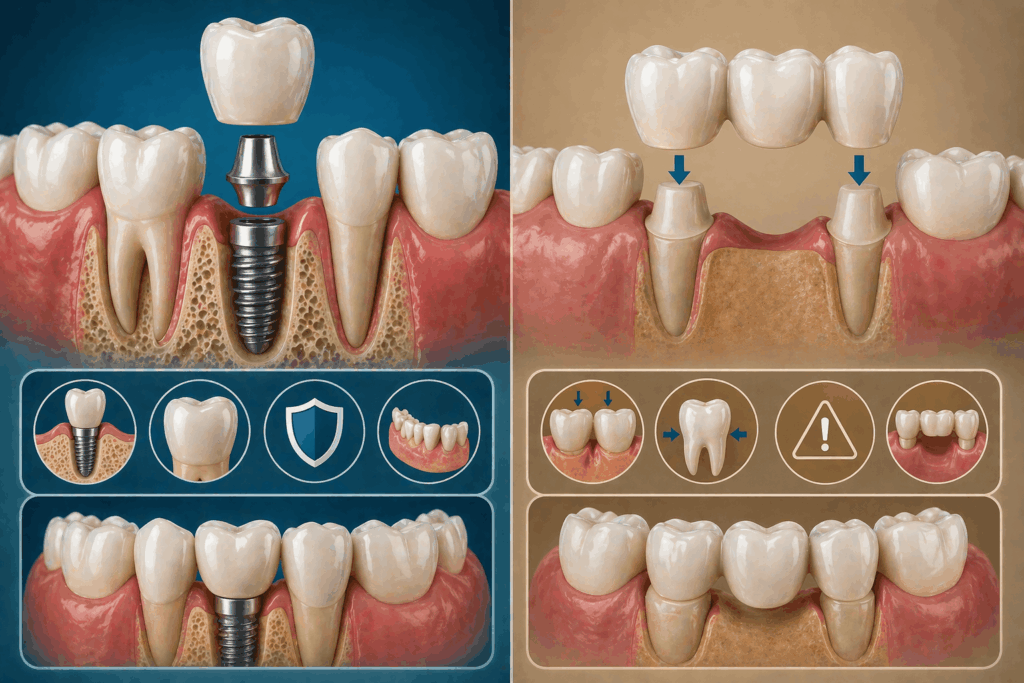 Implants vs. Bridges